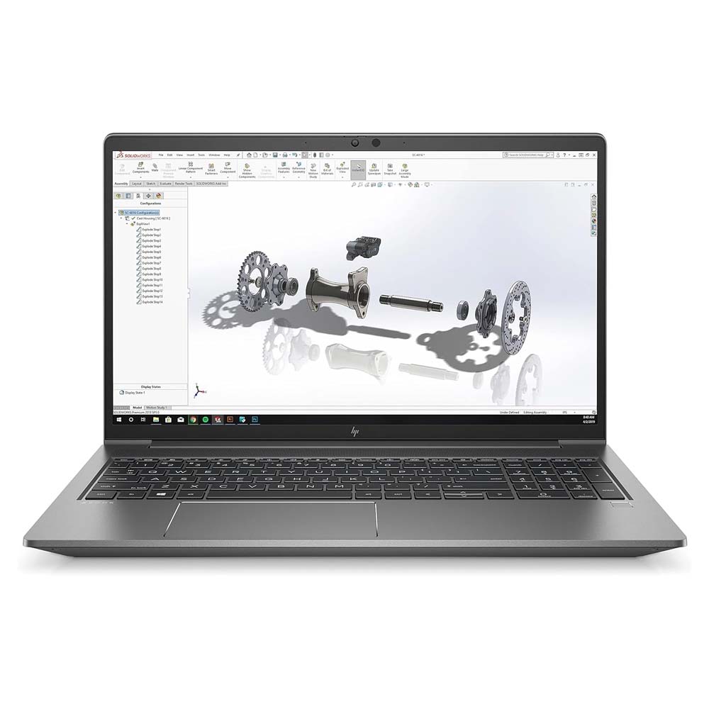 HP ZBook Power G7 mobile workstation laptop for engineering and 3D design software. لابتوب HP ZBook Power G7 محطة عمل متنقلة مخصصة للمهندسين وبرامج التصميم ثلاثي الأبعاد.