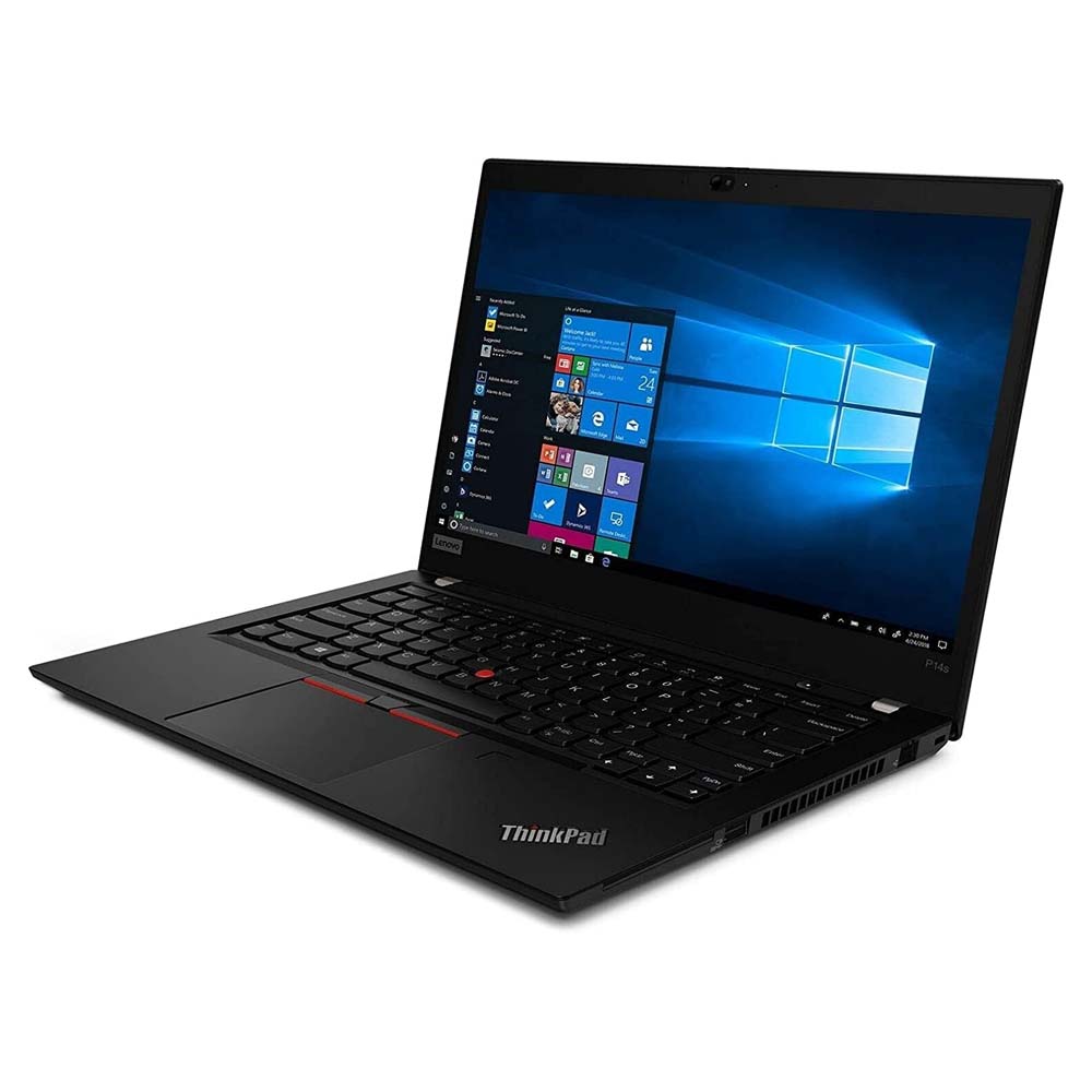 Lenovo P14s GEN2 mobile workstation with 16GB RAM and NVIDIA T500 GPU. لابتوب Lenovo P14s GEN2 محطة عمل متنقلة بذاكرة 16 جيجابايت وكرت شاشة NVIDIA T500.