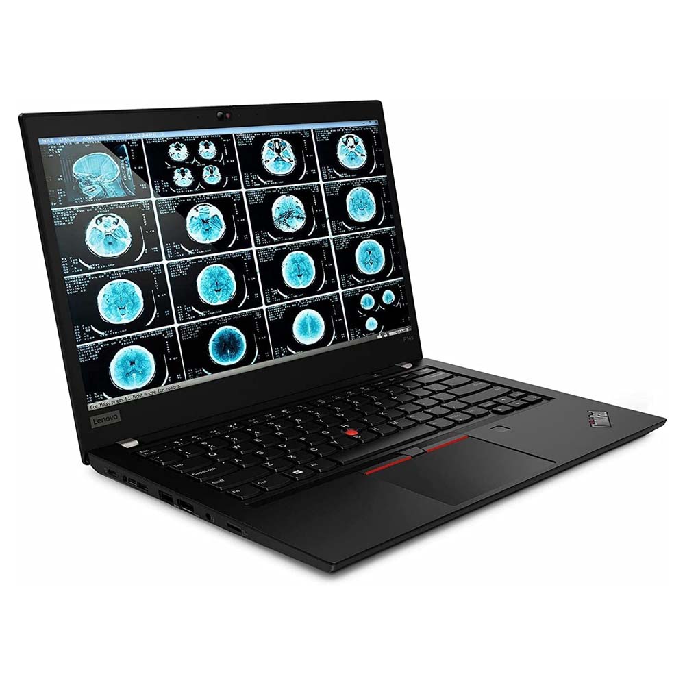 Lenovo P14s GEN2 mobile workstation with 16GB RAM and NVIDIA T500 GPU. لابتوب Lenovo P14s GEN2 محطة عمل متنقلة بذاكرة 16 جيجابايت وكرت شاشة NVIDIA T500.